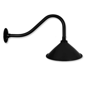 14″ Cone Shade on Small Gooseneck Arm