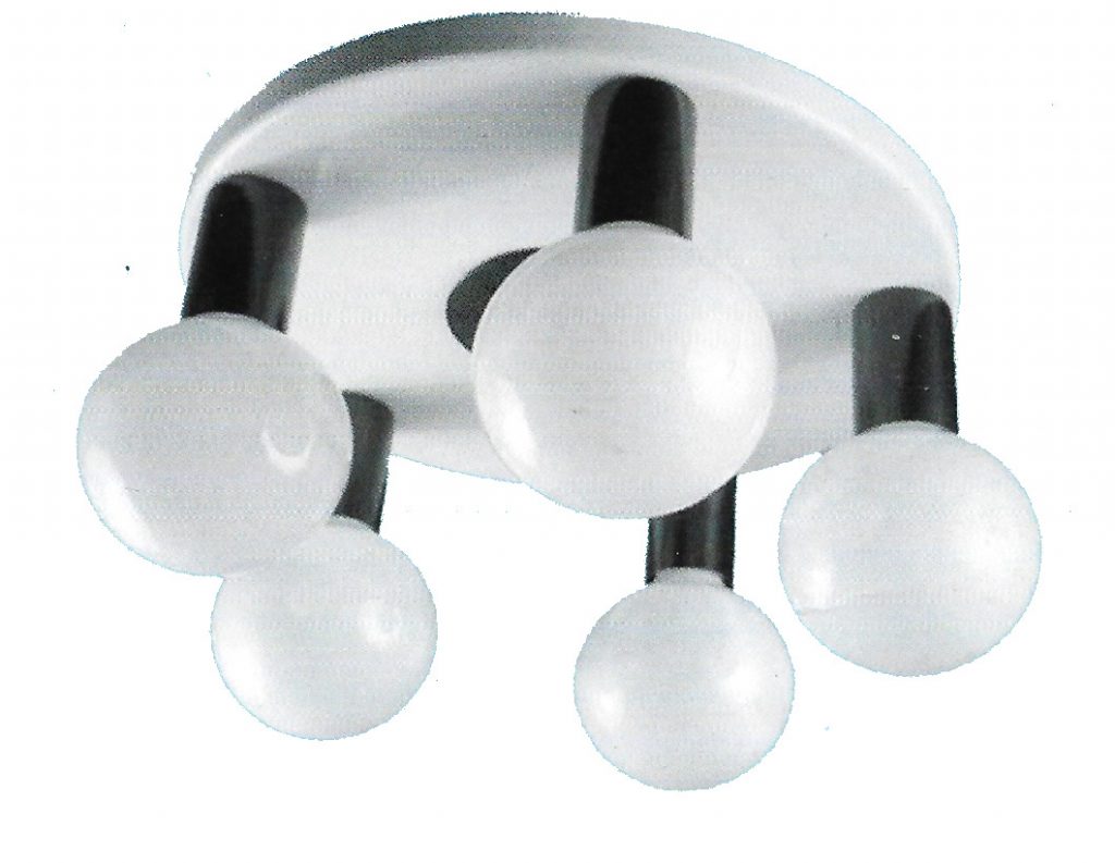 5-Light G-Bulb Fixture – Ceiling Flush