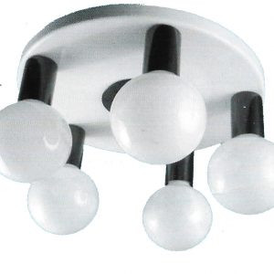 5-Light G-Bulb Fixture – Ceiling Flush