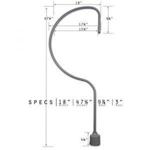 Large Shepherd Hook Post Mount