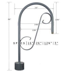 U-Shaped Arm Decorative Post Mount