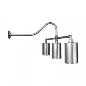 3 Cans on Straight Arm Sign Light