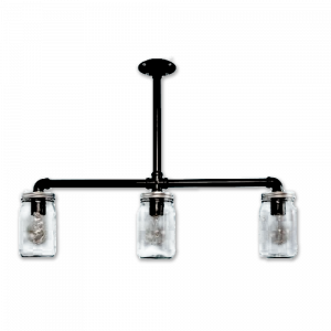 3 Light Mason Jar Pendant