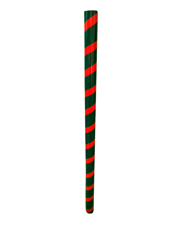 7ft Christmas Candy Cane Striped Aluminum Pole Yard Decor w/ Optional Globe - Image 4