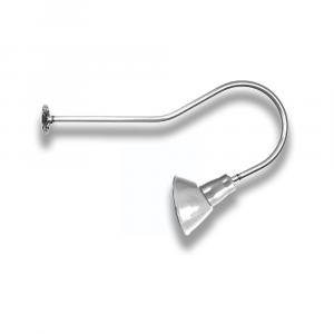 Angled Shade on Bend Back Gooseneck Arm