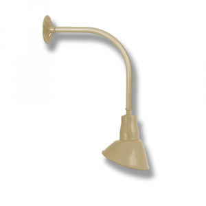 Angled Shade on Curve Down Gooseneck Arm