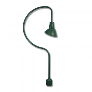 Angled Shade on Large Shepherd Hook Post Mount