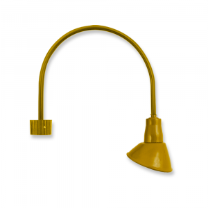 Angled Shade on Loop Arm Post Mount