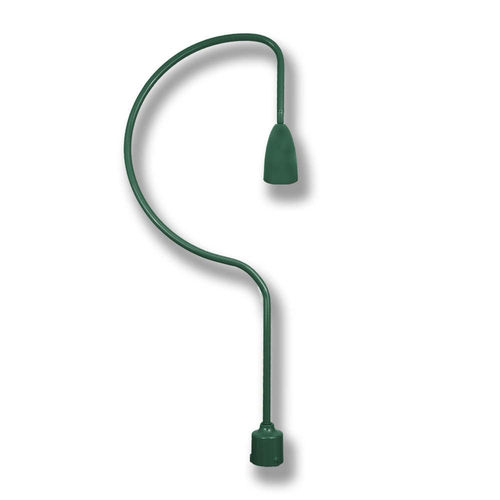 Bullet Shade on Large Shepherd Hook Post Mount