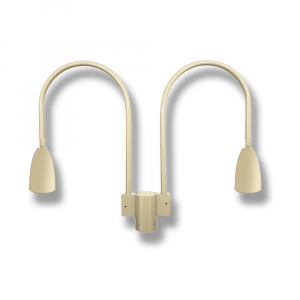 Bullet Shade on Small Double Aluminum J Arm Post Mount