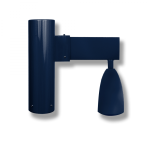 Bullet Shade on Straight Arm Post Mount