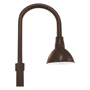 Deep Bowl Shade on Top Mount Heavy Gauge J Arm