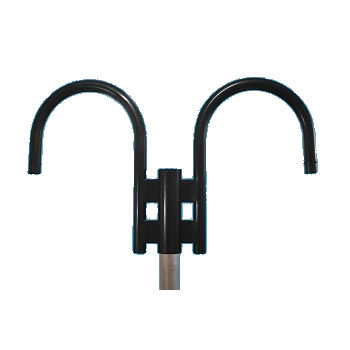 Double Gooseneck Offset Arm for Heavy Gauge Post