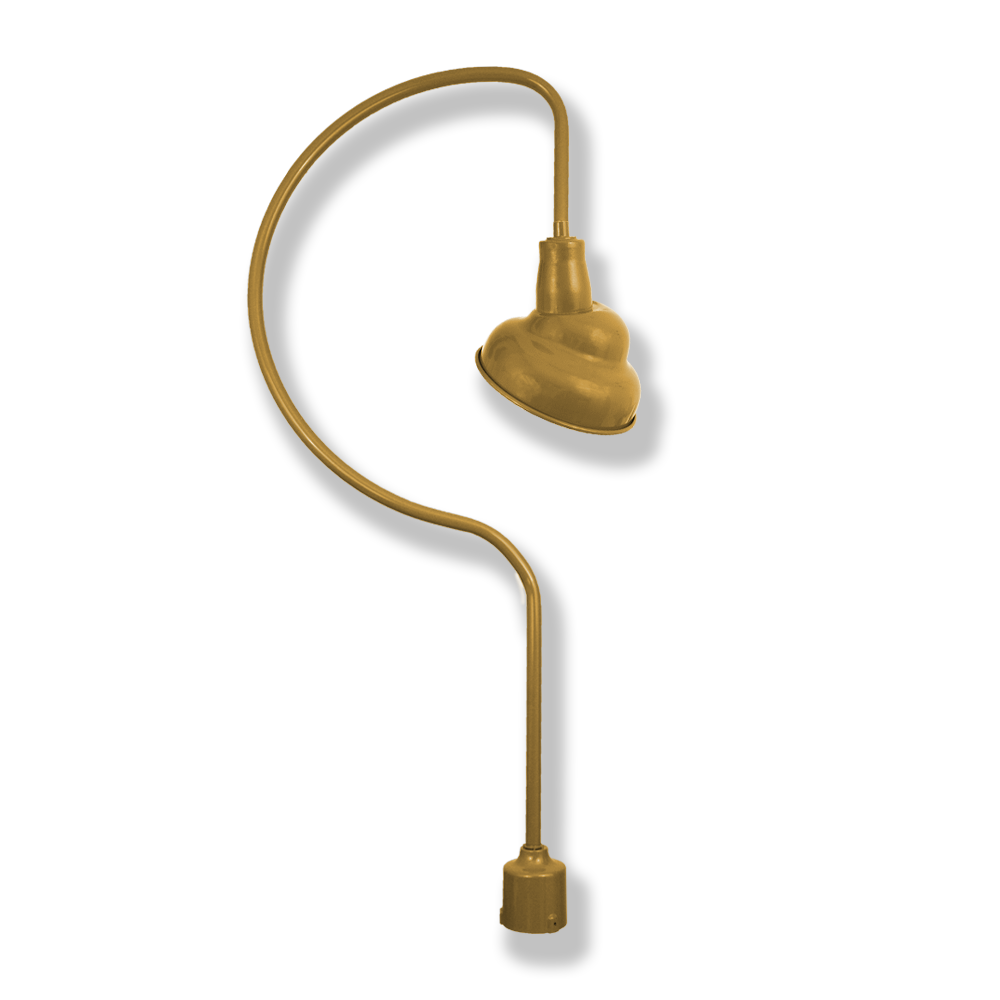 Emblem Shade on Large Shepard Hook Post Mount