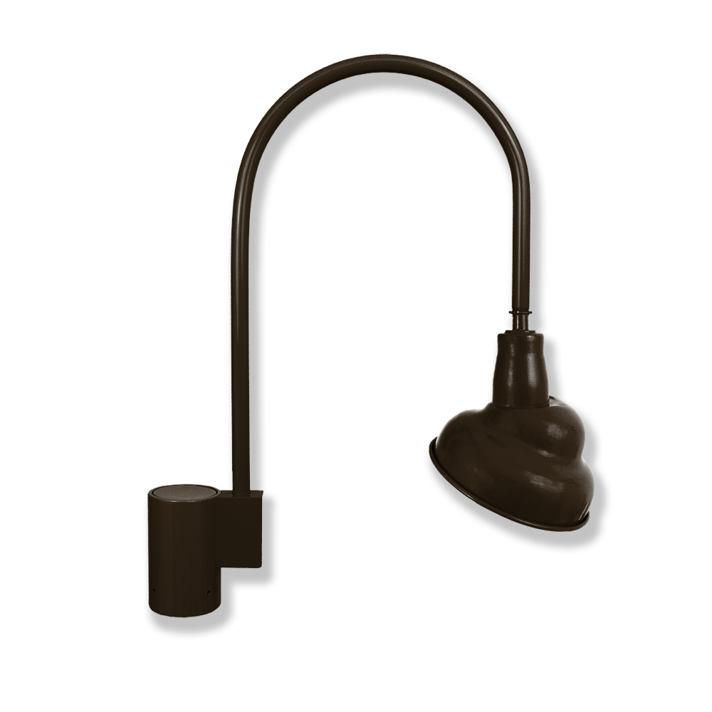 Emblem Shade on Small J Arm Post Mount