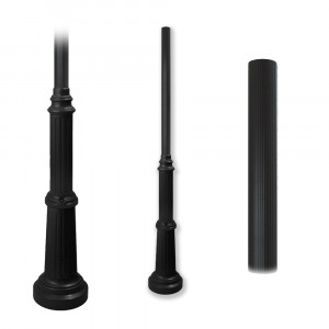 Fluted-Top Double Cast Base Post