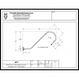 Gradual Upward Curve Gooseneck Arm
