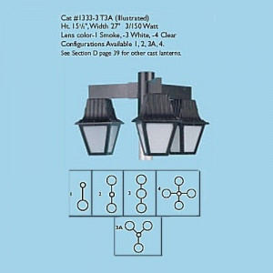 Multi Light Lantern Post Light