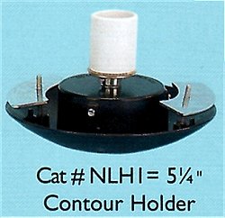 NLH1 Contour Post Holder for Neckless Globes (5.25″) — 3″ Post Mount