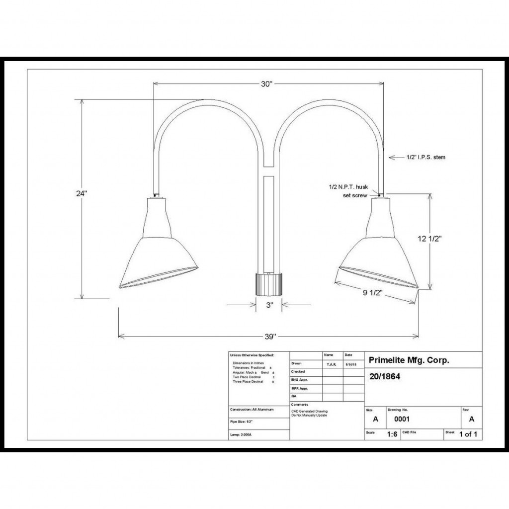 Two Angled Shades on Medium Double J Arm Post Mount